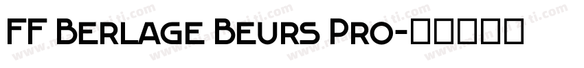 FF Berlage Beurs Pro字体转换